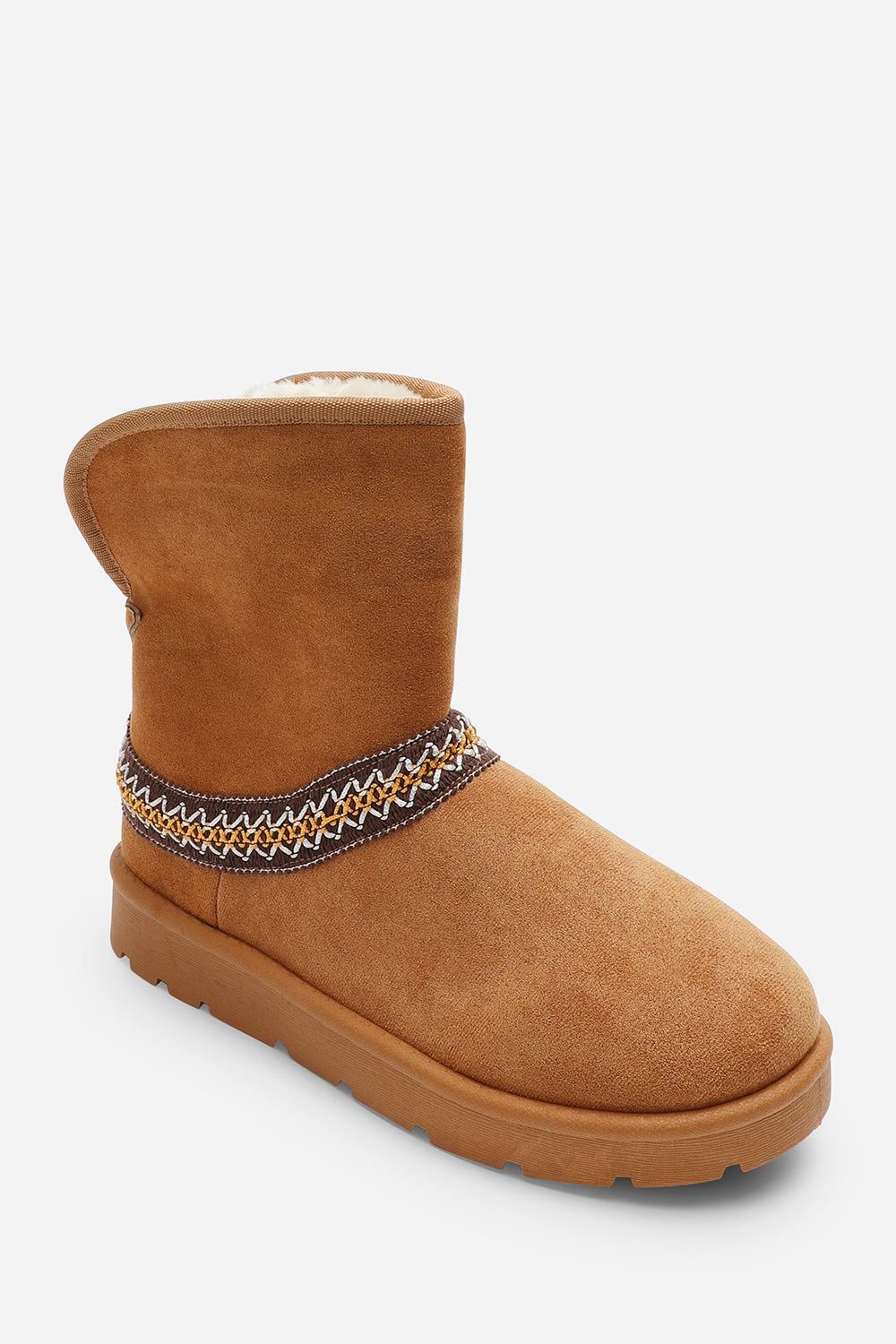 Where's That From 'Flora' Suede Flat Slippers with Embroidered Trim Detail image 5