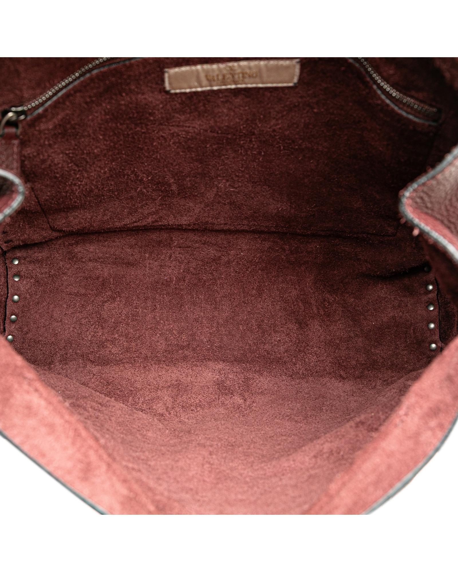 Valentino Preloved Rockstud Shoulder Bag Crossbody Wo - Red Crossbody Bags image 5