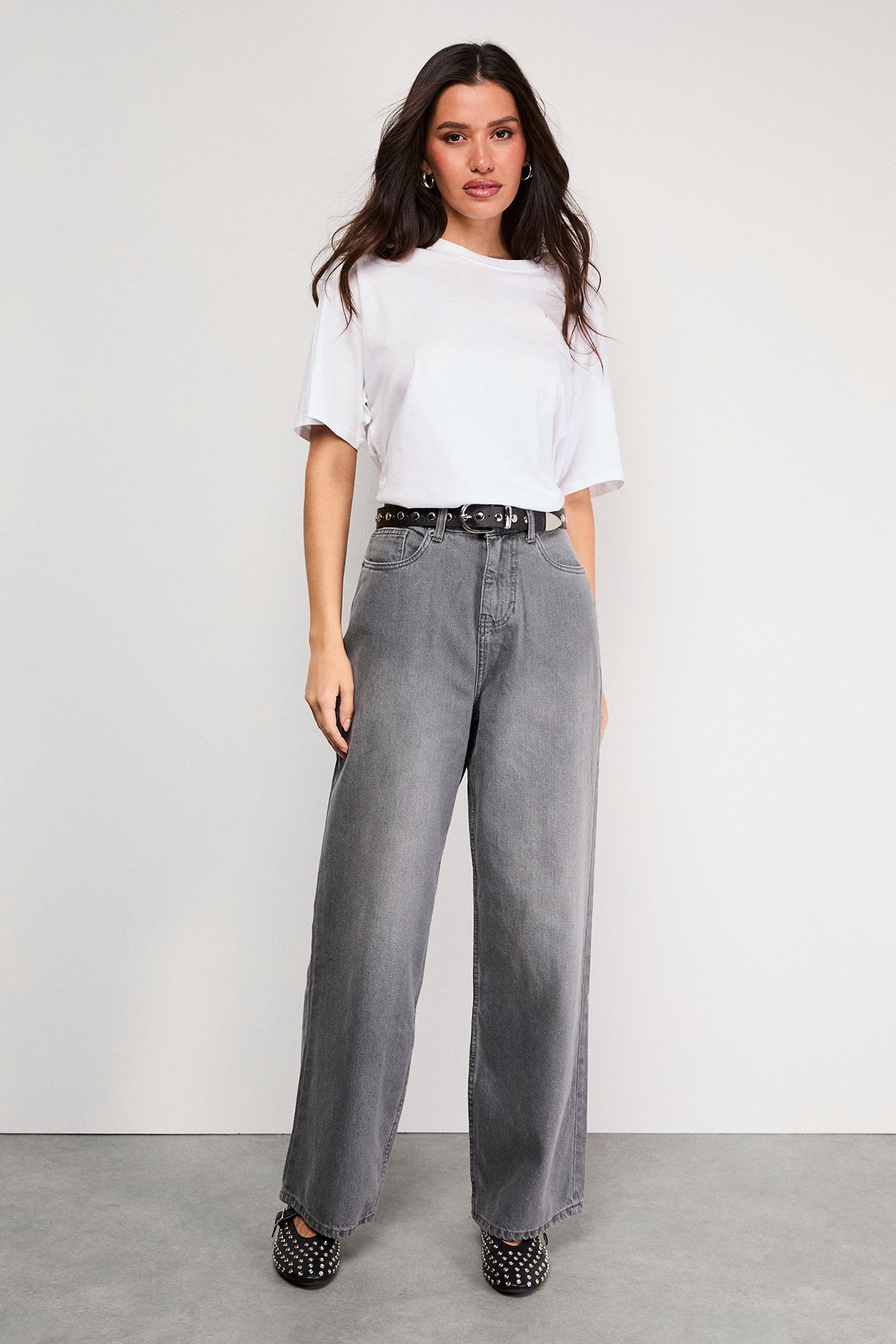 Warehouse Washed Low Rise Denim Boyfriend Jean Slate Blue image 1