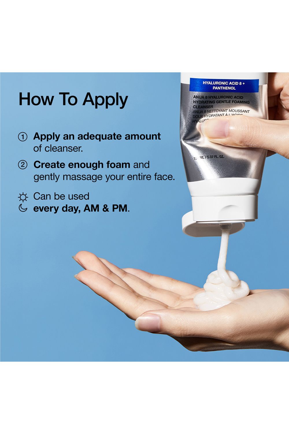 Anua 8 Hyaluronic Acid Hydrating Gentle Foaming Cleanser 150ml Multi image 6