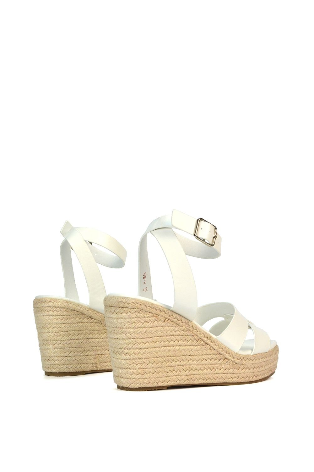 XY London 'Kala' Espadrille Strappy Platform Wedge Heel Sandals With Ankle Strap image 6