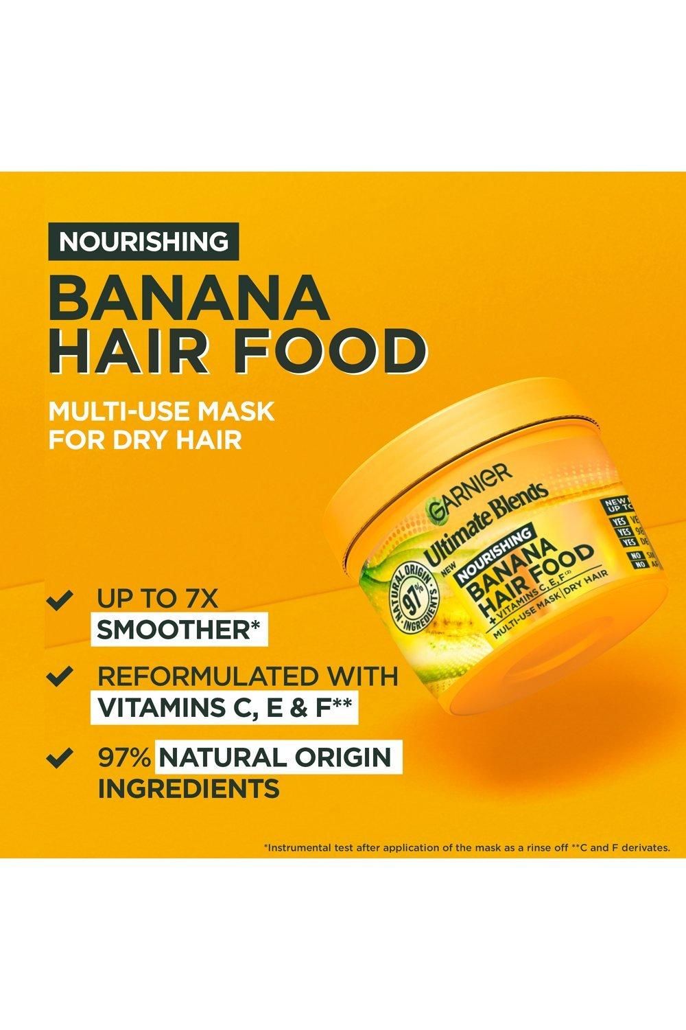 Garnier Ultimate Blends Hair Food Banana 3-in-1 Dry Hair Mask Treatment Multi image 3