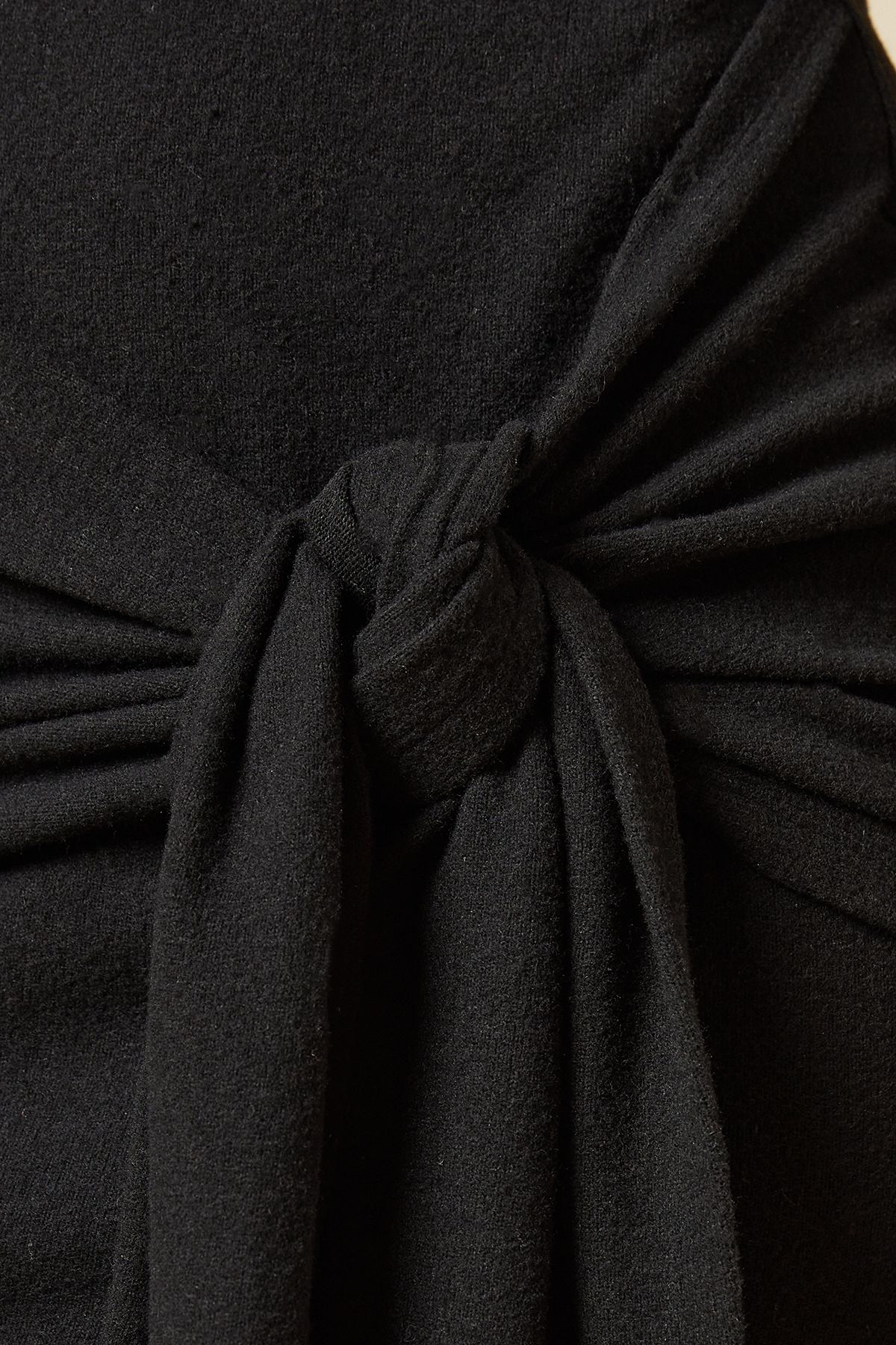 Dorothy Perkins Brushed Tie Front Midi Dress Black image 5