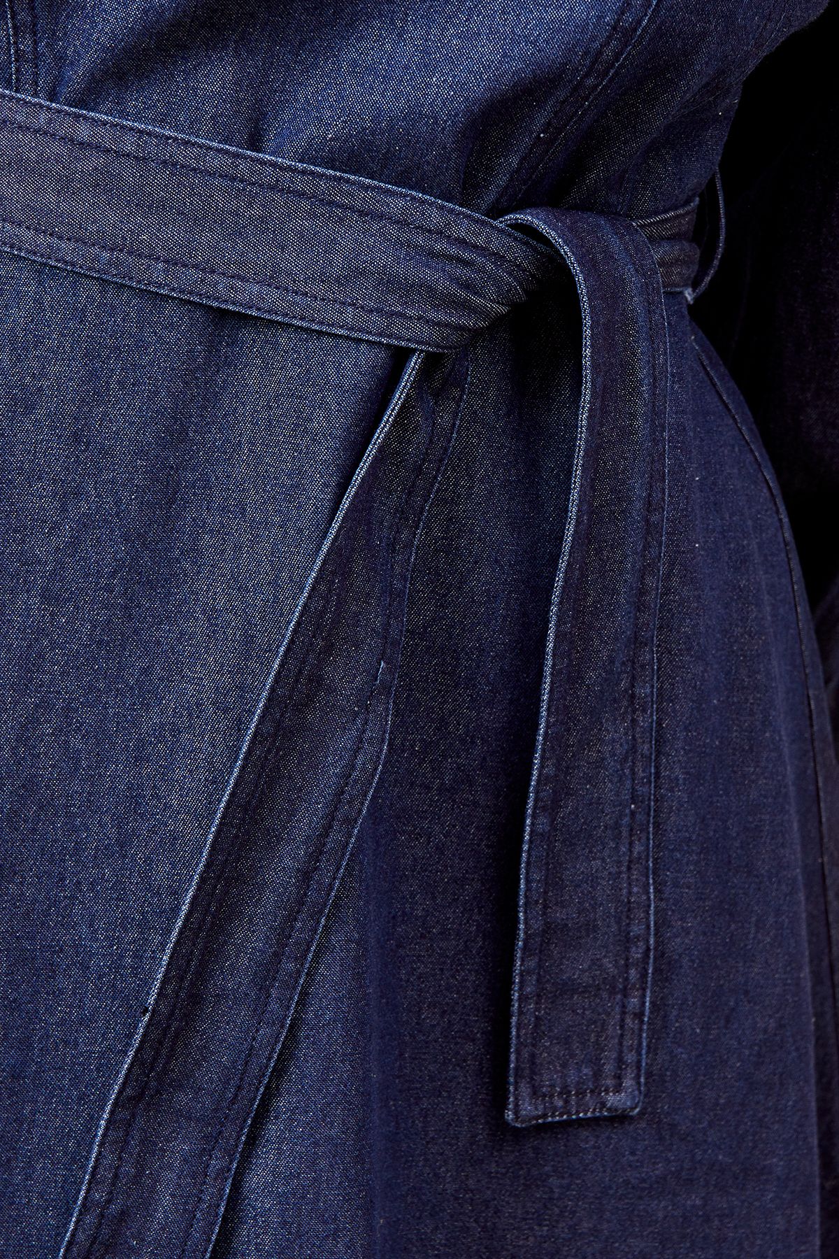 Dorothy Perkins Chambray Seamed Front Detail Mini Dress Indigo image 5