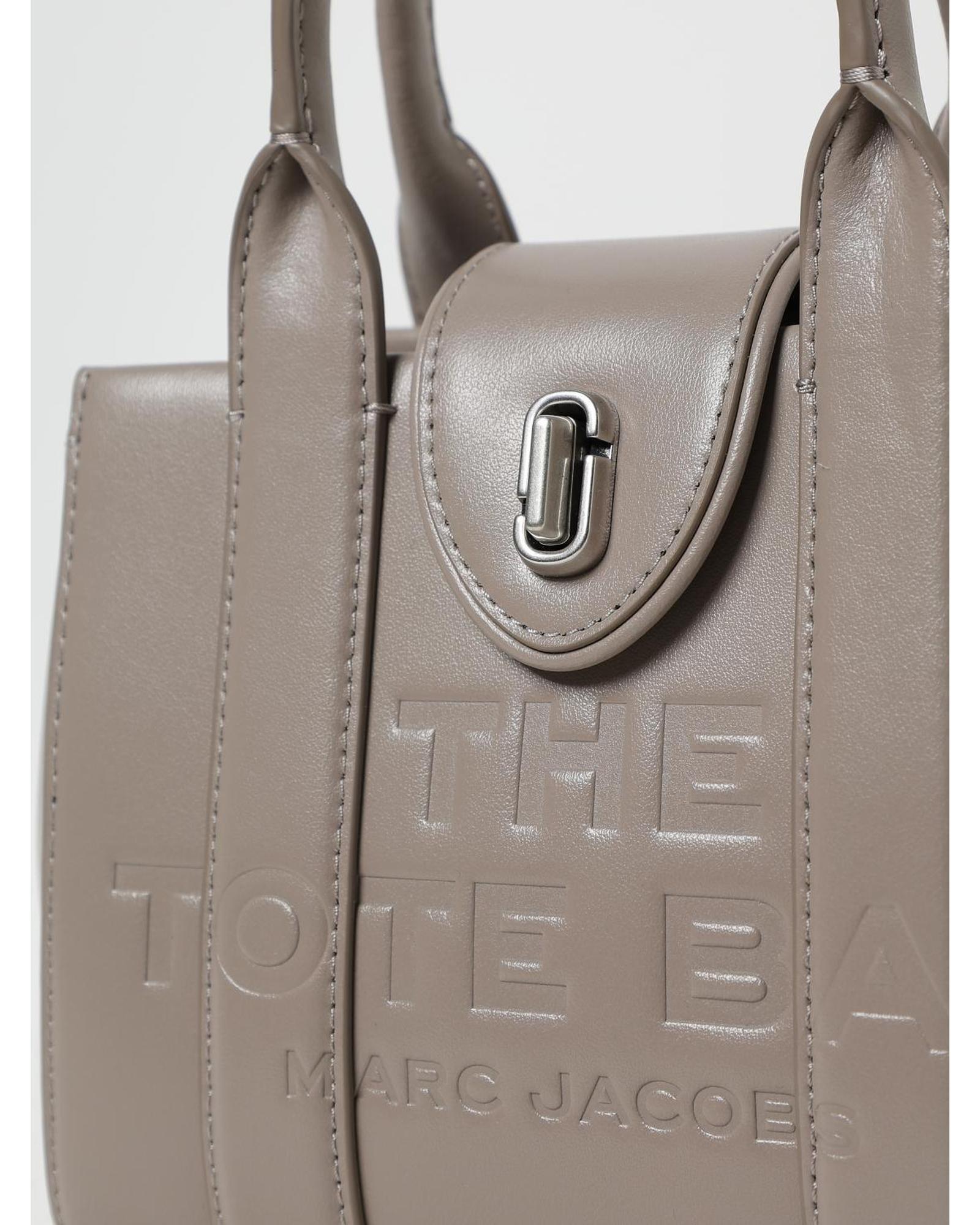 Marc Jacobs Mini Tote Bag Embossed Logo Wo - Grey Clutch Bags image 3