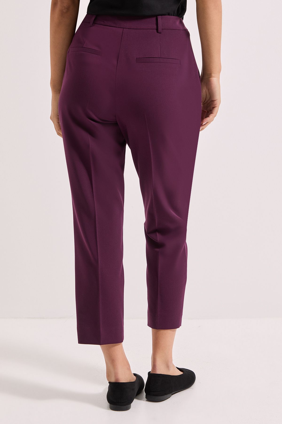 Dorothy Perkins Petite Ankle Grazer Trouser Plum image 3