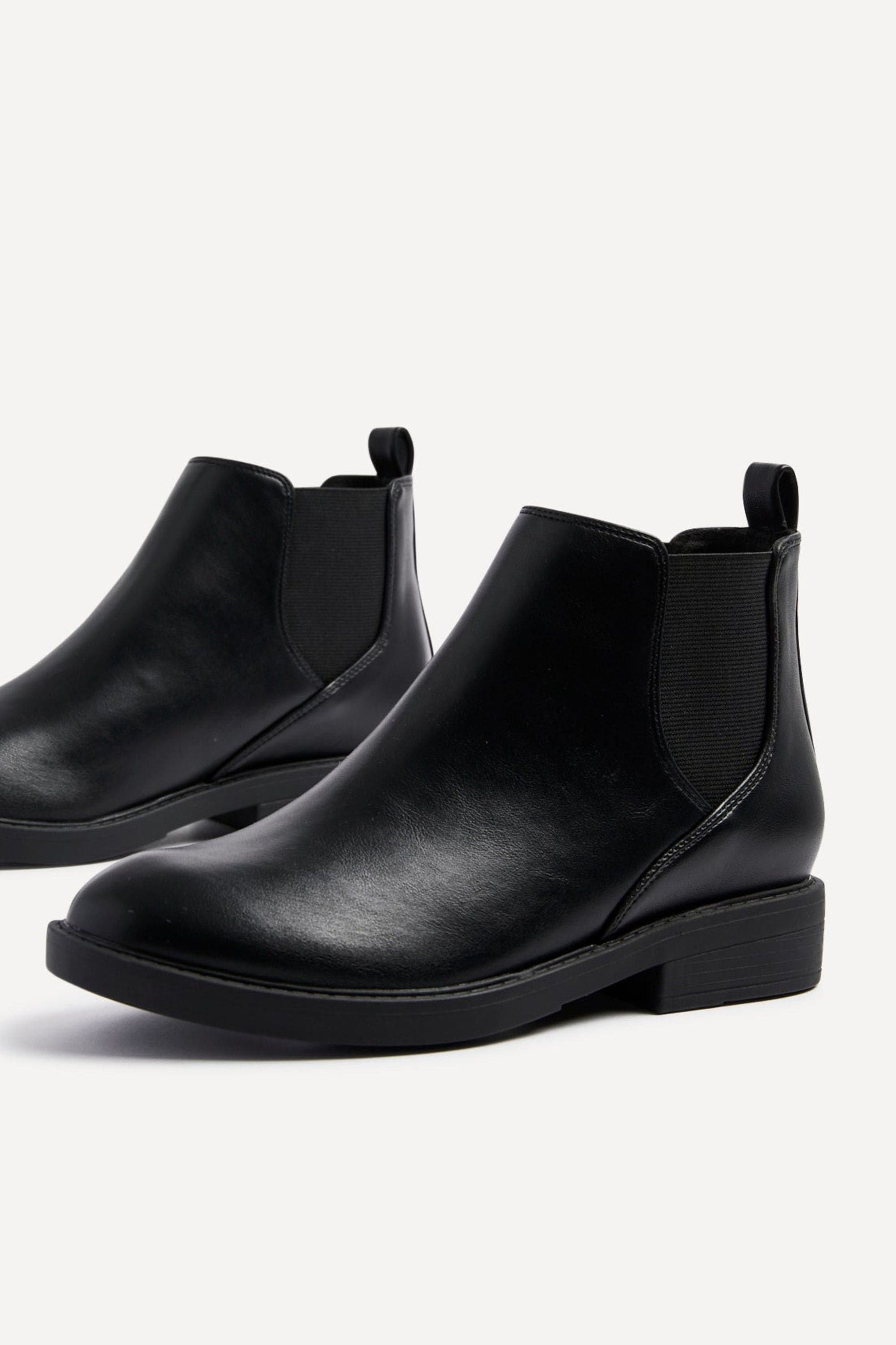 Linzi Karina Black Faux Leather Classic Chelsea Boot image 4