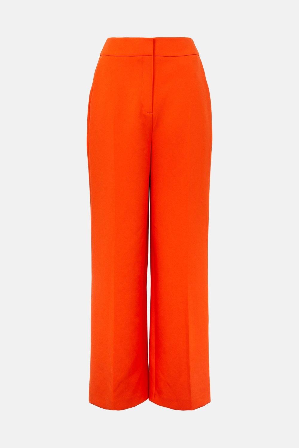 Oasis Premium Tailored Wide Leg Trousers Orange image 4