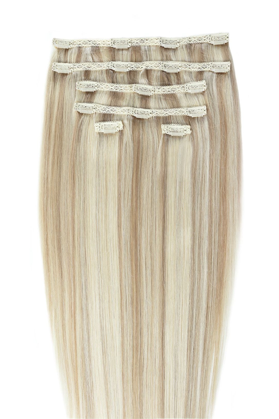 Beauty Works 18" Double Hair Set Clip-In Extensions 180g Champagne Blonde image 1