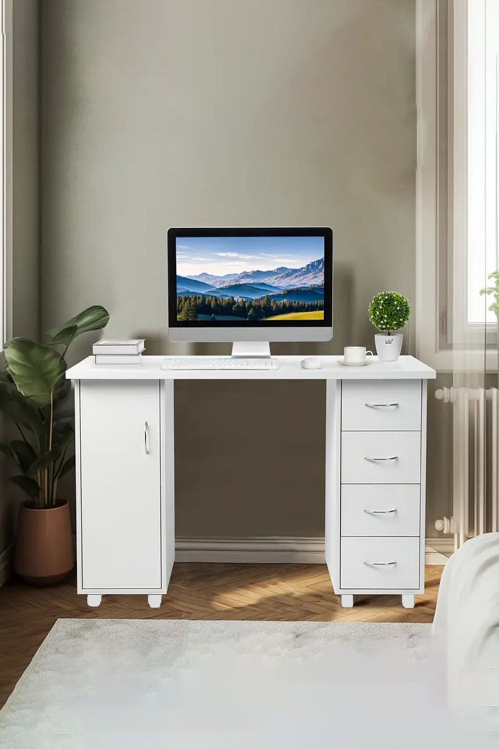 Living and Home Manicure Fashion Table Nail Desk for Spa Beauty Salon with Electric Dust Collector & Drawers For Spa Beauty Salon & Home image 2