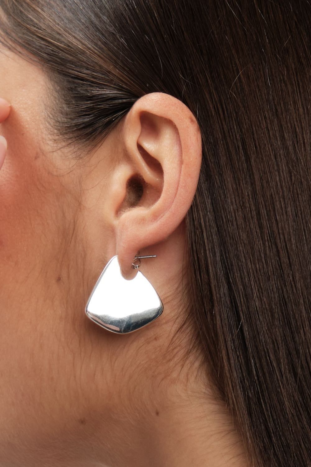 Jon Richard Silver Plated Angular Polished Earrings image 2