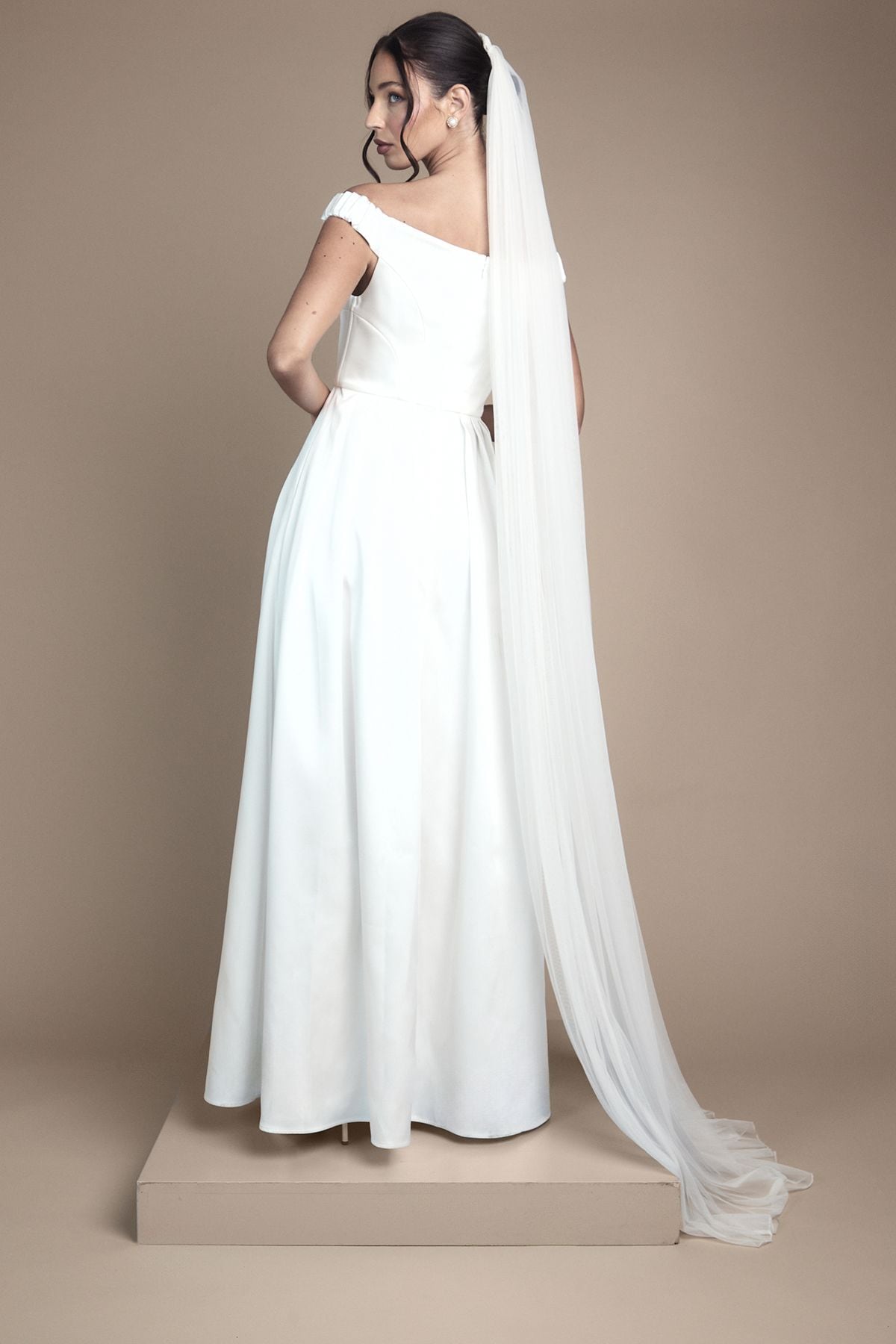 Coast Sleevless Bandeau Wrap Skirt Maxi Wedding Dress Ivory image 3