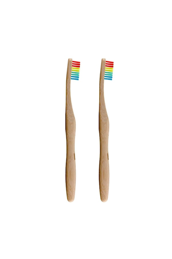 Dr. Botanicals Bamboo Toothbrush Rainbow Twin Value Savings Pack