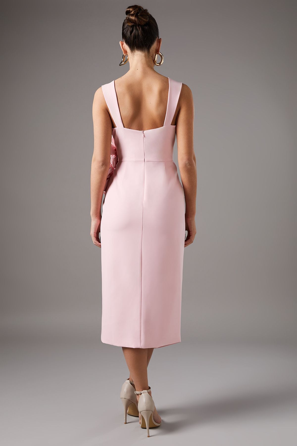 Coast Corsage Pleated Pencil Dress Blush image 4