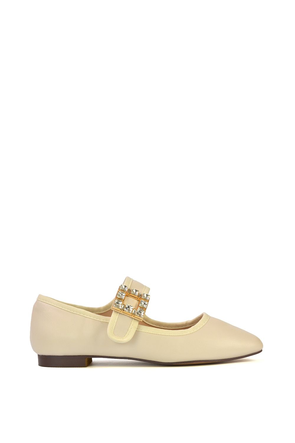 XY London 'Rhyse' Mary Jane Diamante Buckle Square Toe Pumps image 1