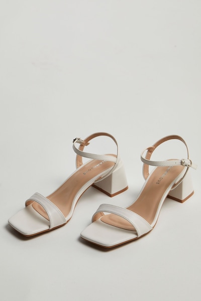 Shnoo Low Block-Heel Sandals