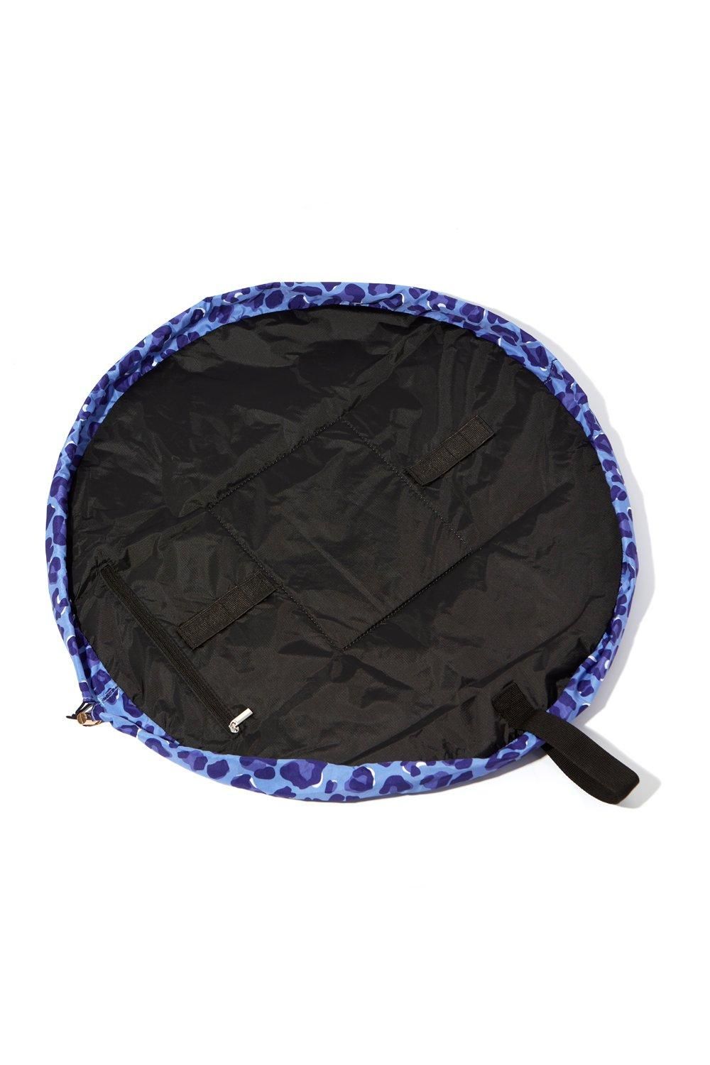 The Flat Lay Co The Flat Lay Co. Drawstring Makeup Bag in Blue Leopard Multi image 6