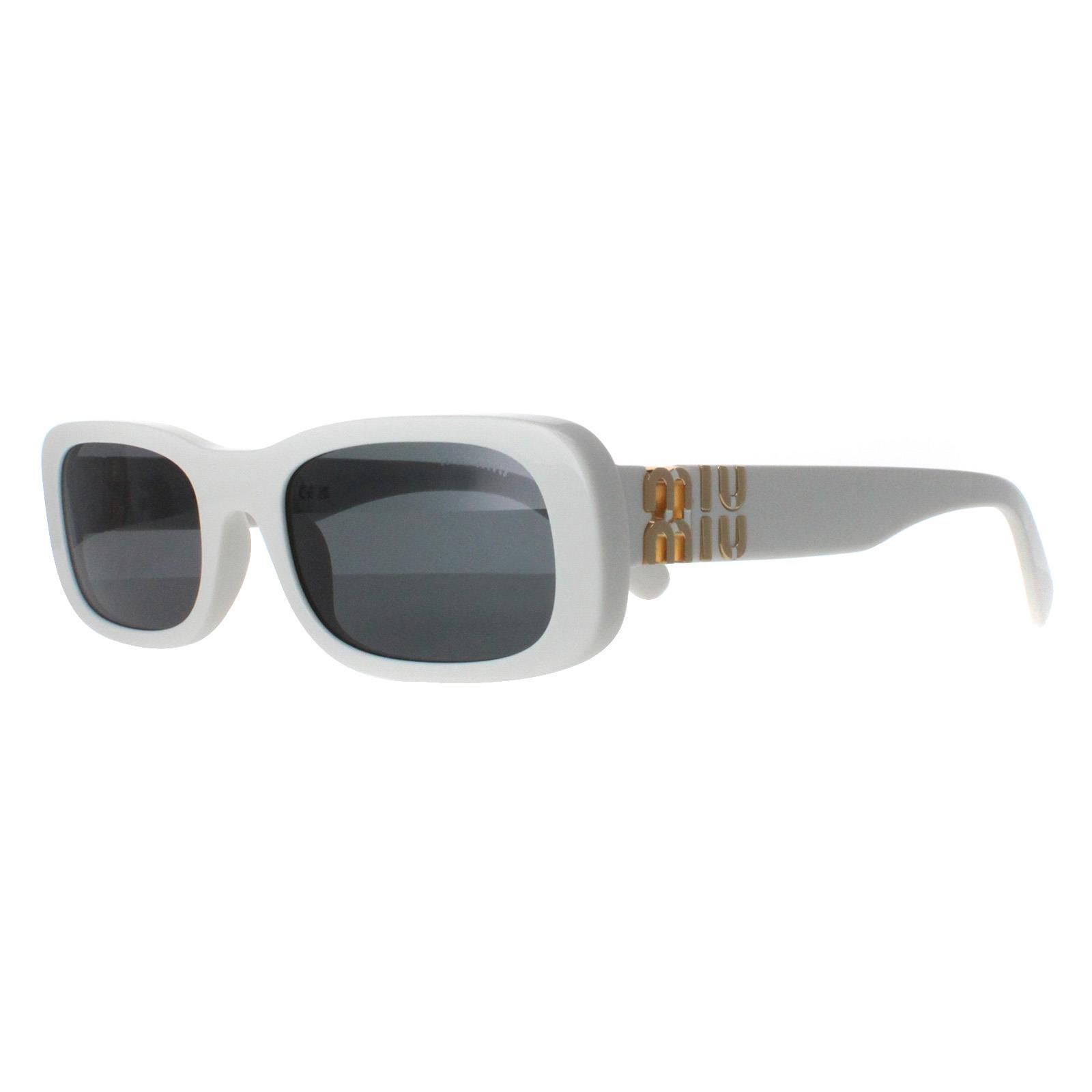 Miu Miu Rectangle White Ivory Dark Grey MU08ZS image 2