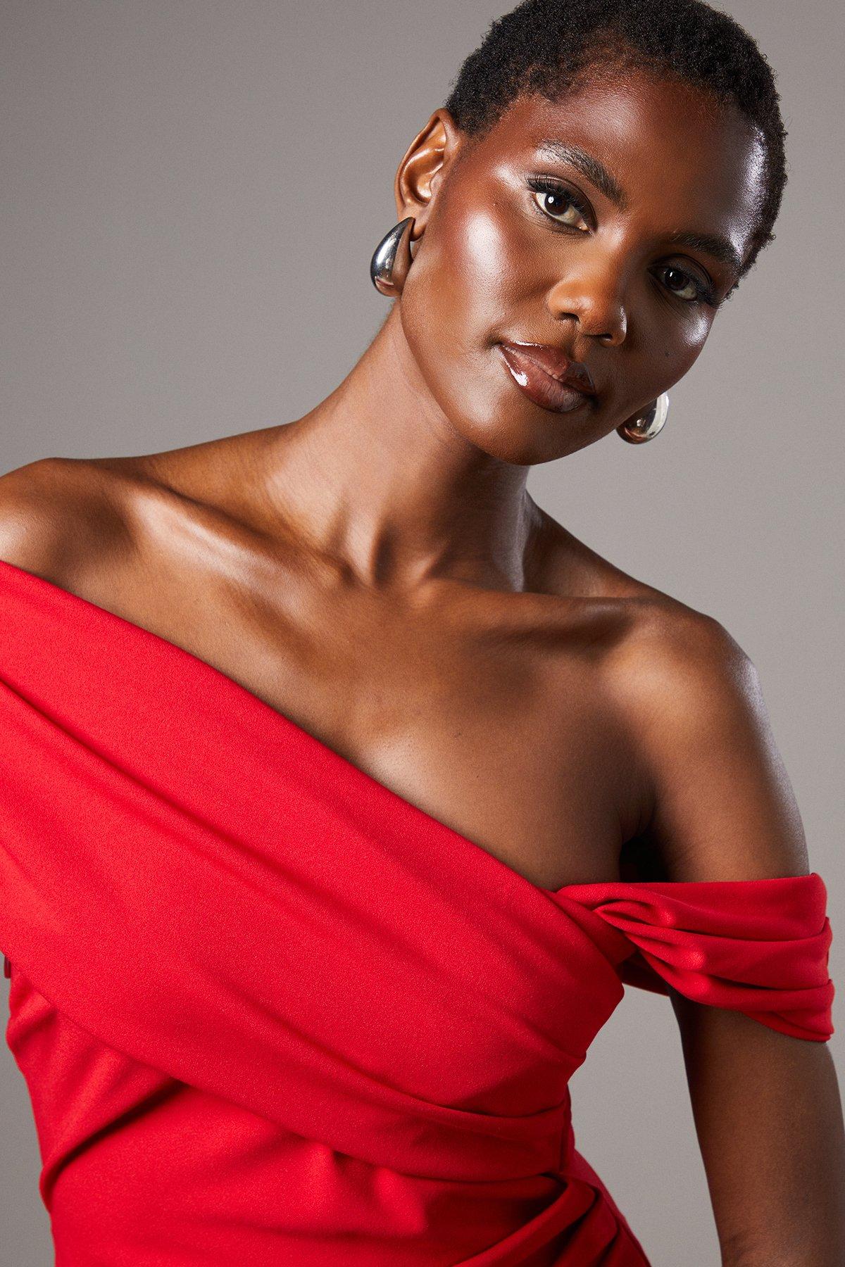Coast Scuba Maxi Dress Red