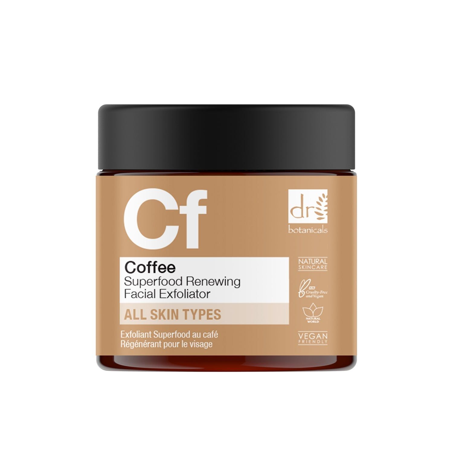 Dr. Botanicals Coffee Superfood Renewing Facial Exfoliator 60ml x 2 Duo Pack image 2