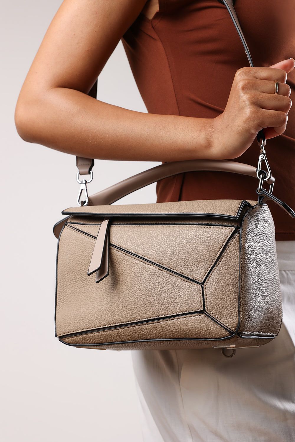 Where's That From 'Abrazo' Geometric Top Handle Bag image 8