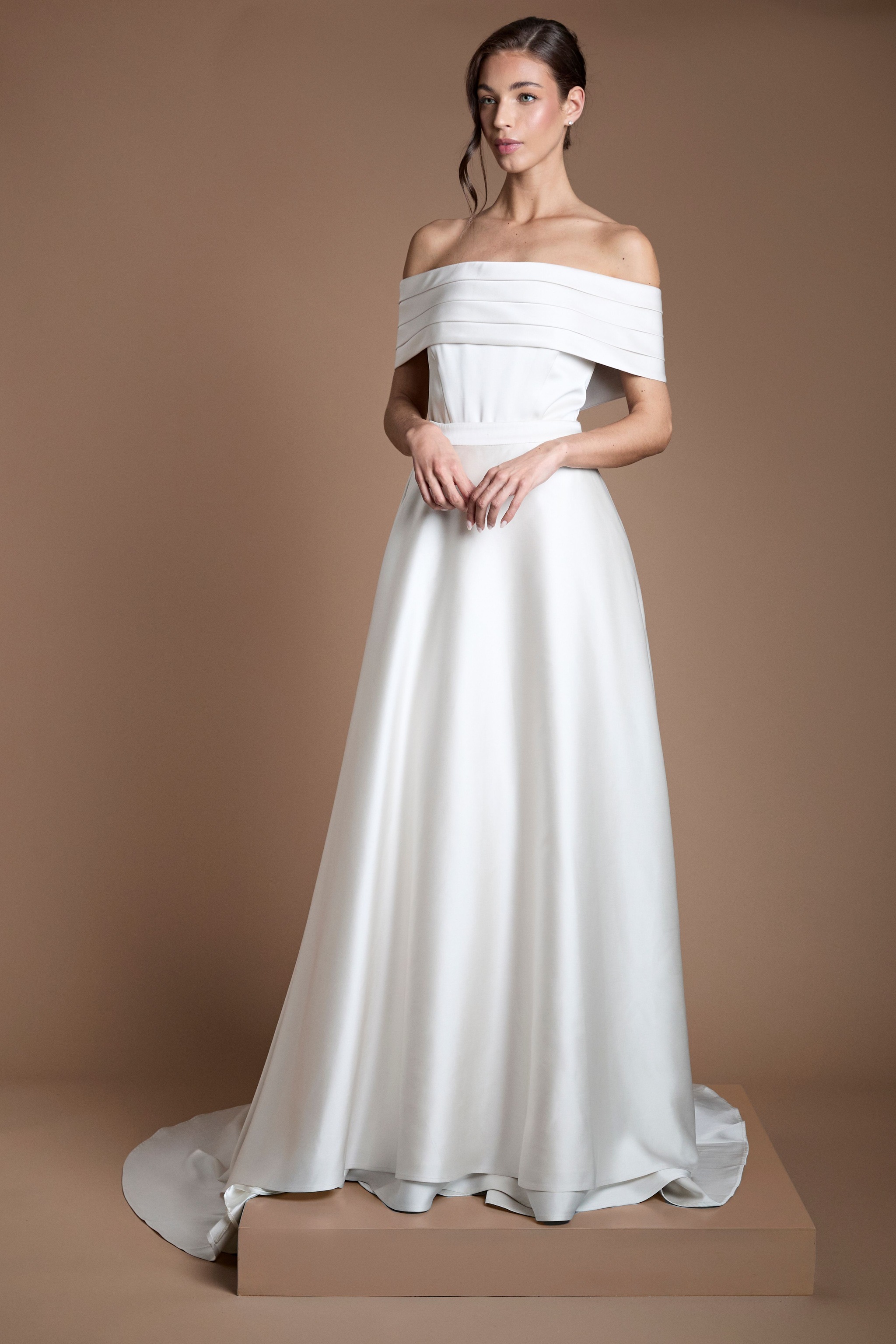 Coast Structured Bandeau Shrug Ecru