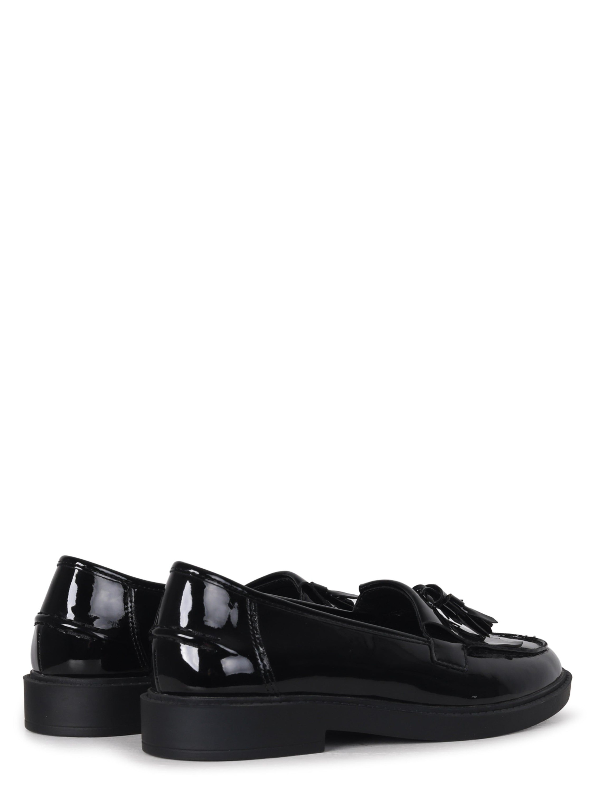 Linzi Kamille Black Faux Patent Leather Classic Slip On Loafer image 4