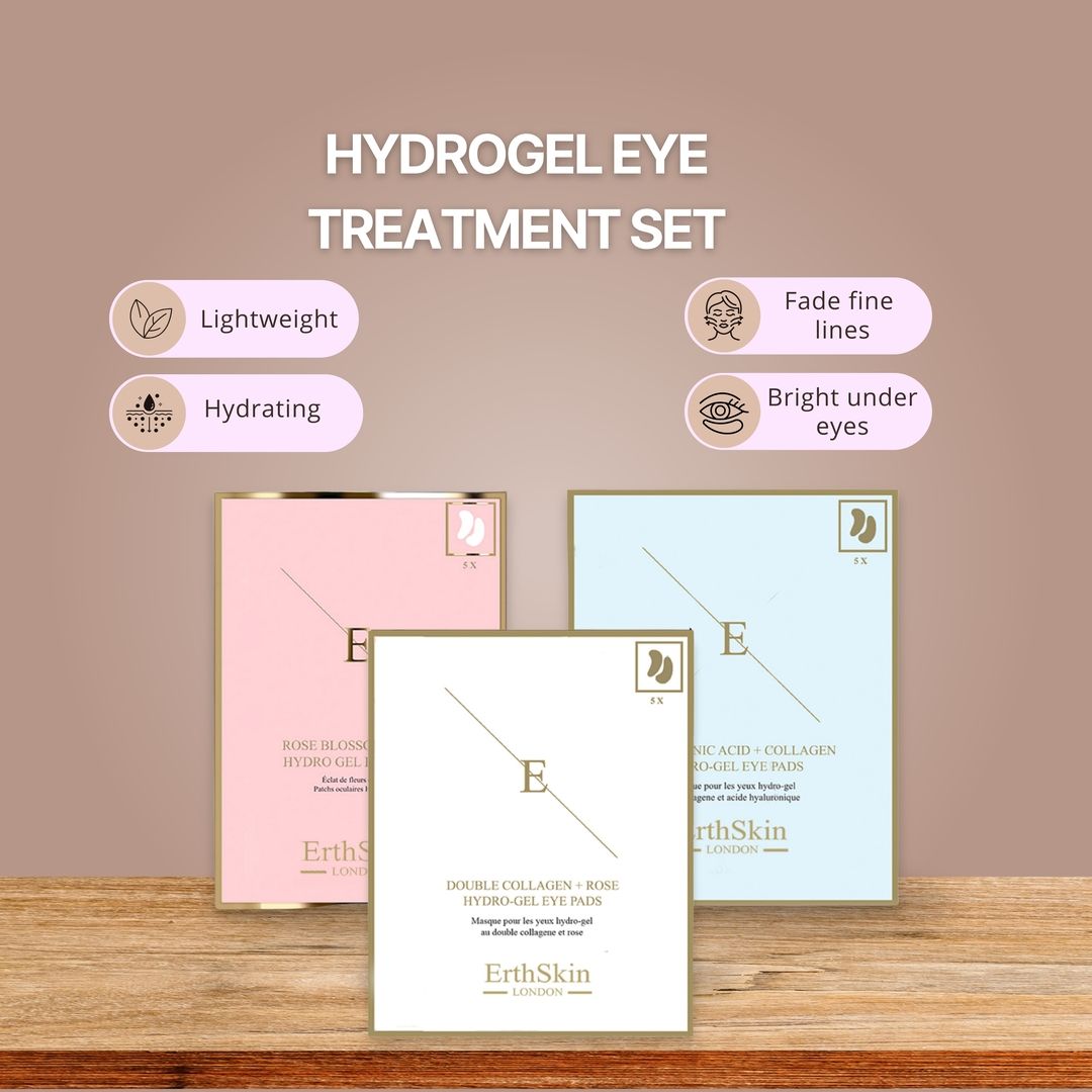 Erth Skin London Rose Blossom Glow Hydro-Gel Eye Pads 5 X 2 + Double Collagen + Rose Hydrogel Eye Pads 5 X 2 + Hyaluronic Acid + Collagen Hydrogel Eye Pads 5 X 2 image 8