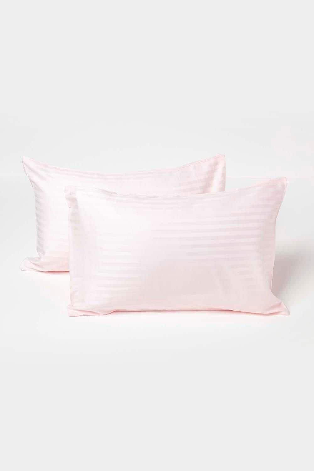 Homescapes Cotton Stripe Kids Pillowcases 40 x 60 cm 330 Thread Count, 2 Pack image 1