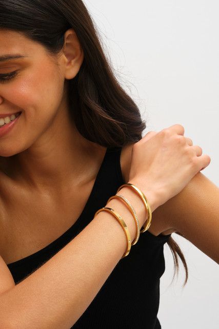 Jon Richard Waterproof Gold Plated Polished Bangle image 2