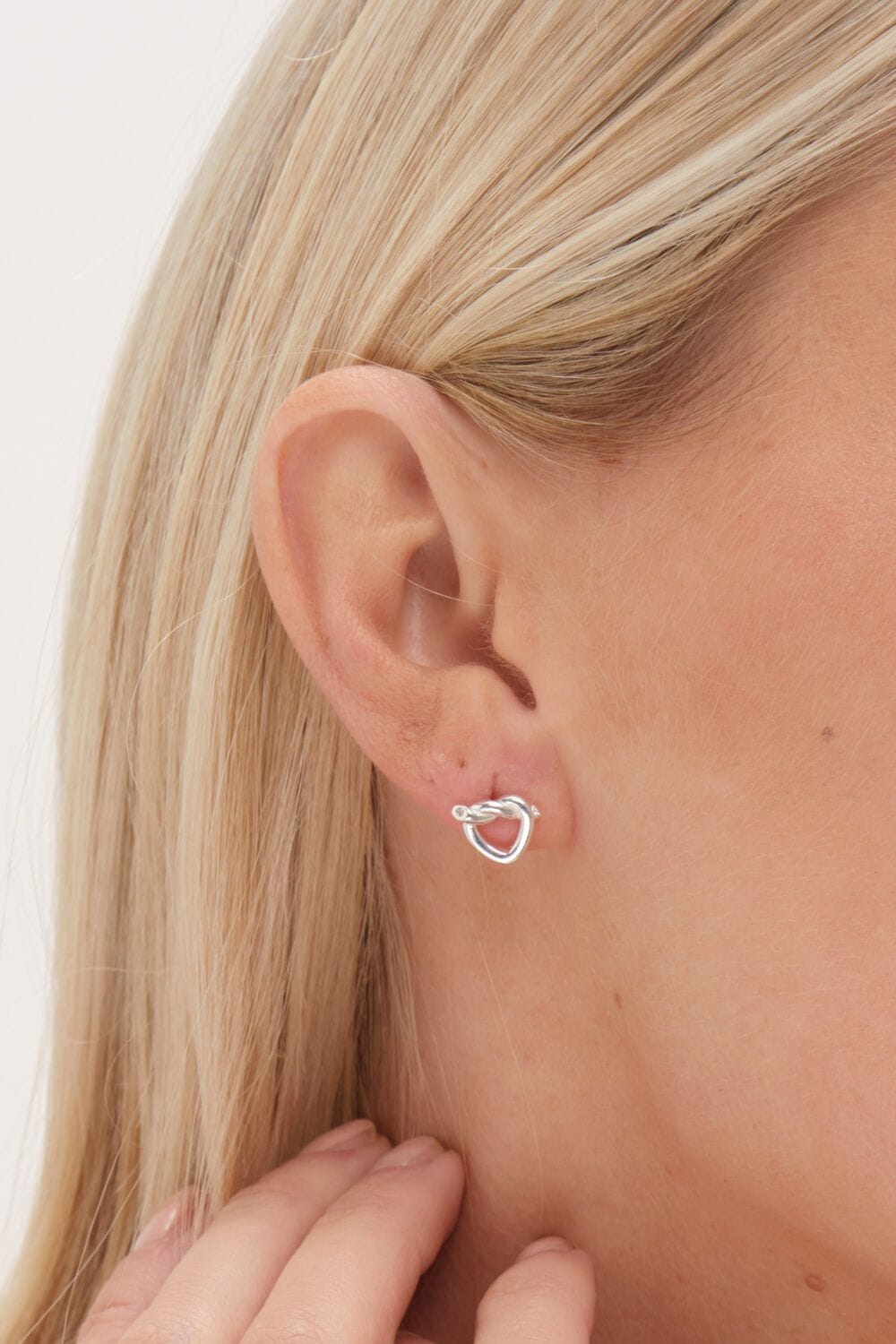 Simply Silver Sterling Silver 925 Polished Knot Heart Stud Earrings image 3