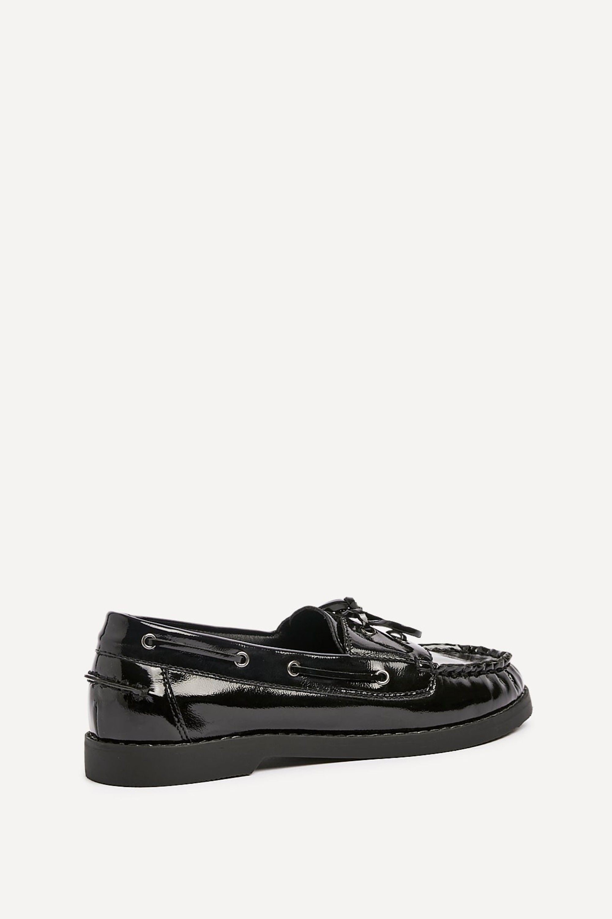 Linzi Frame Black High Shine Boat Shoes image 5