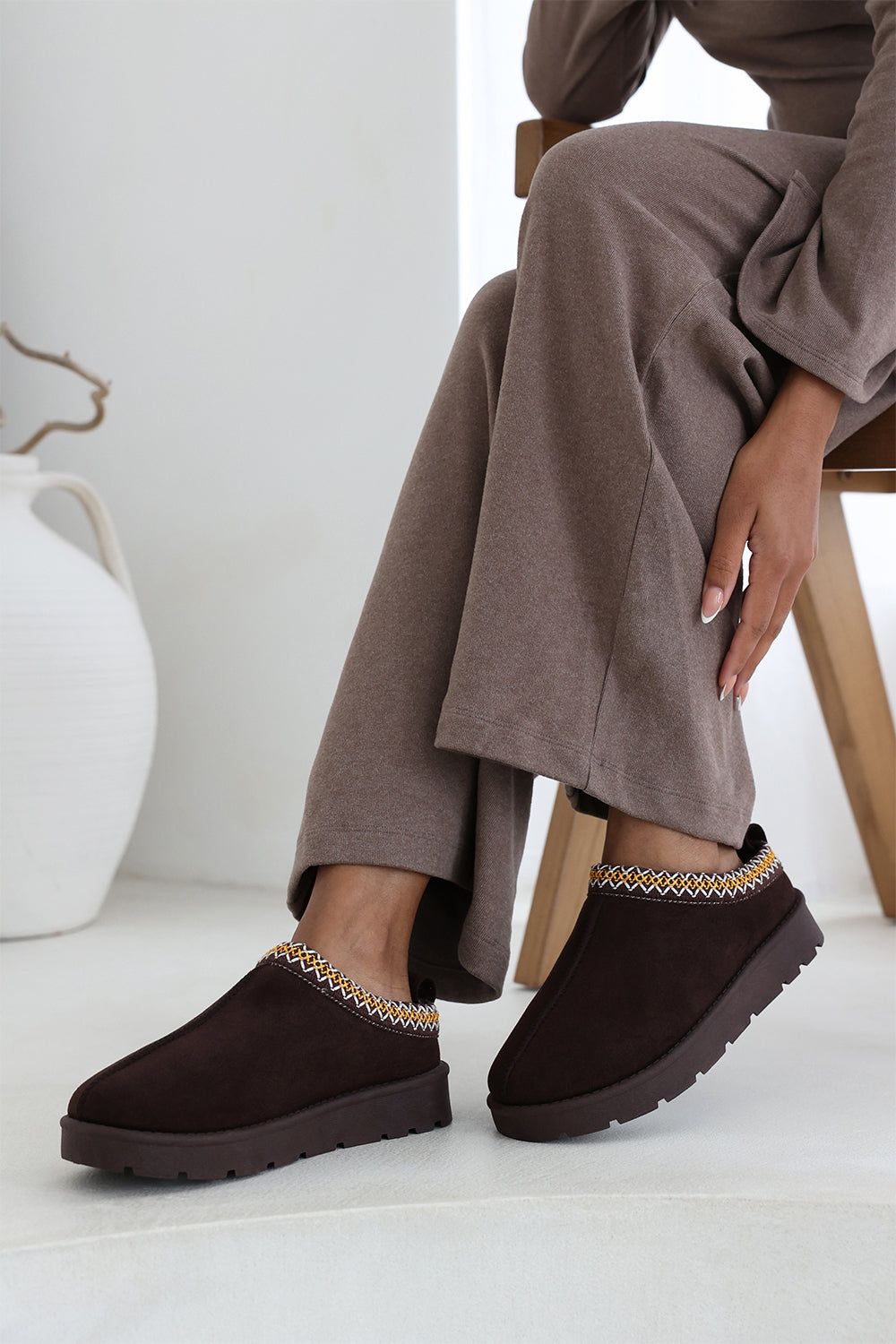 Where's That From 'Ivana' Cosy Faux-Suede Fur Lining Low Ankle Boot