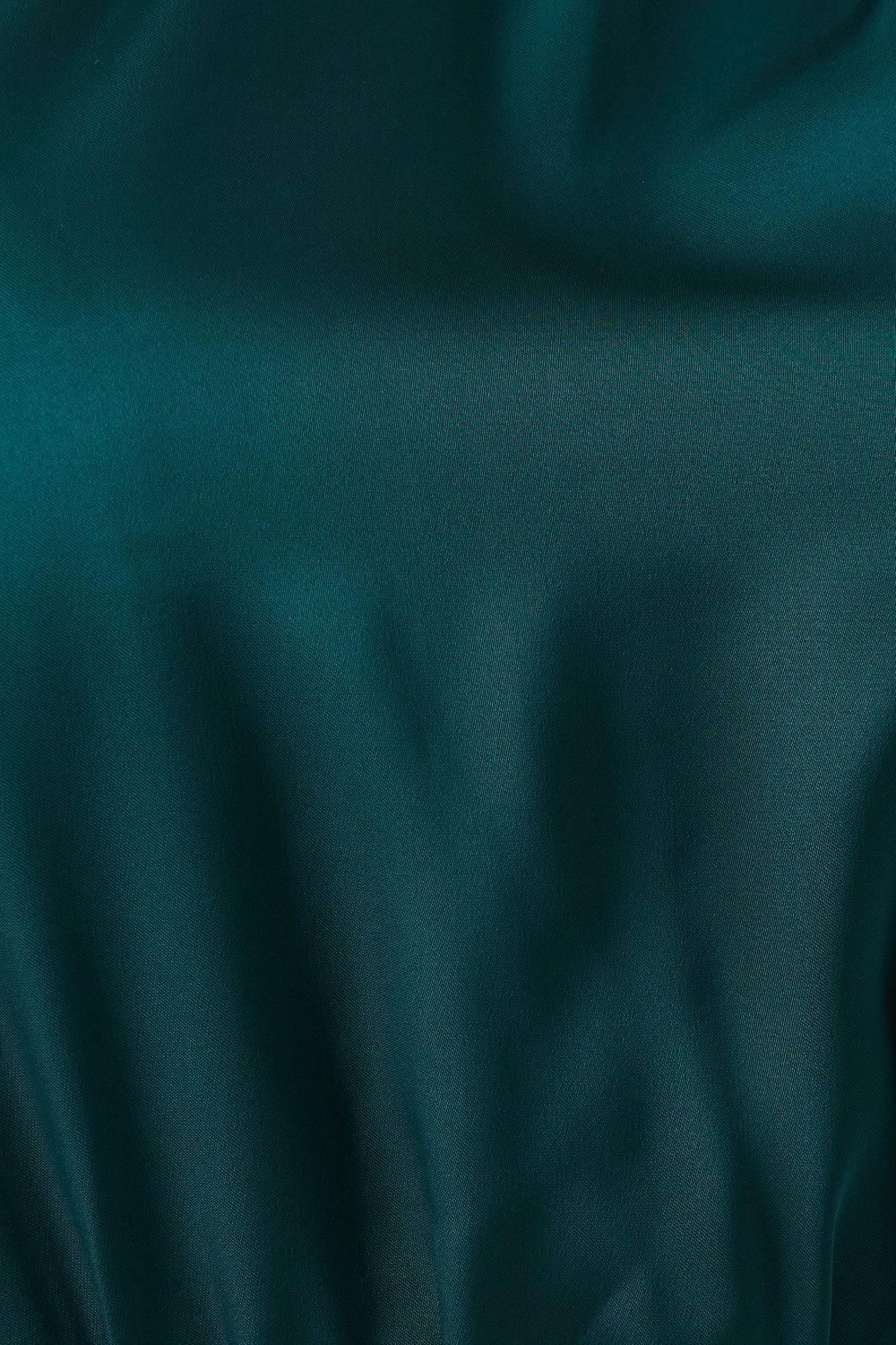 Coast One Shoulder Tie Neck Satin Bridesmaid Dress Emerald image 5