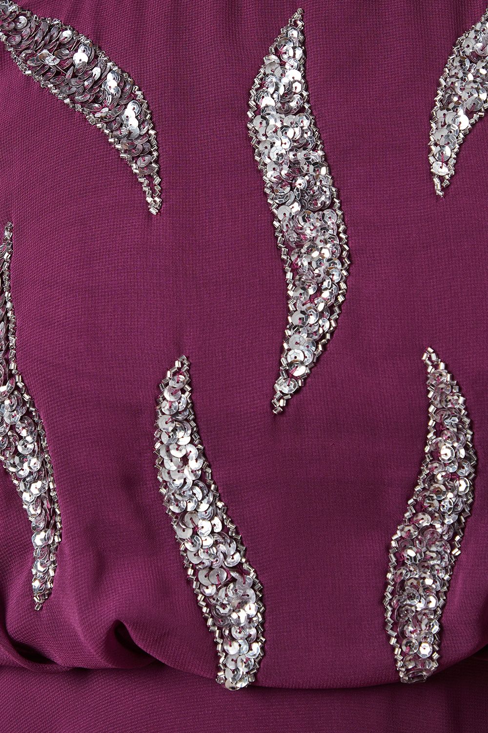 Oasis Occasion Embellished Batwing Mini Dress Berry image 5