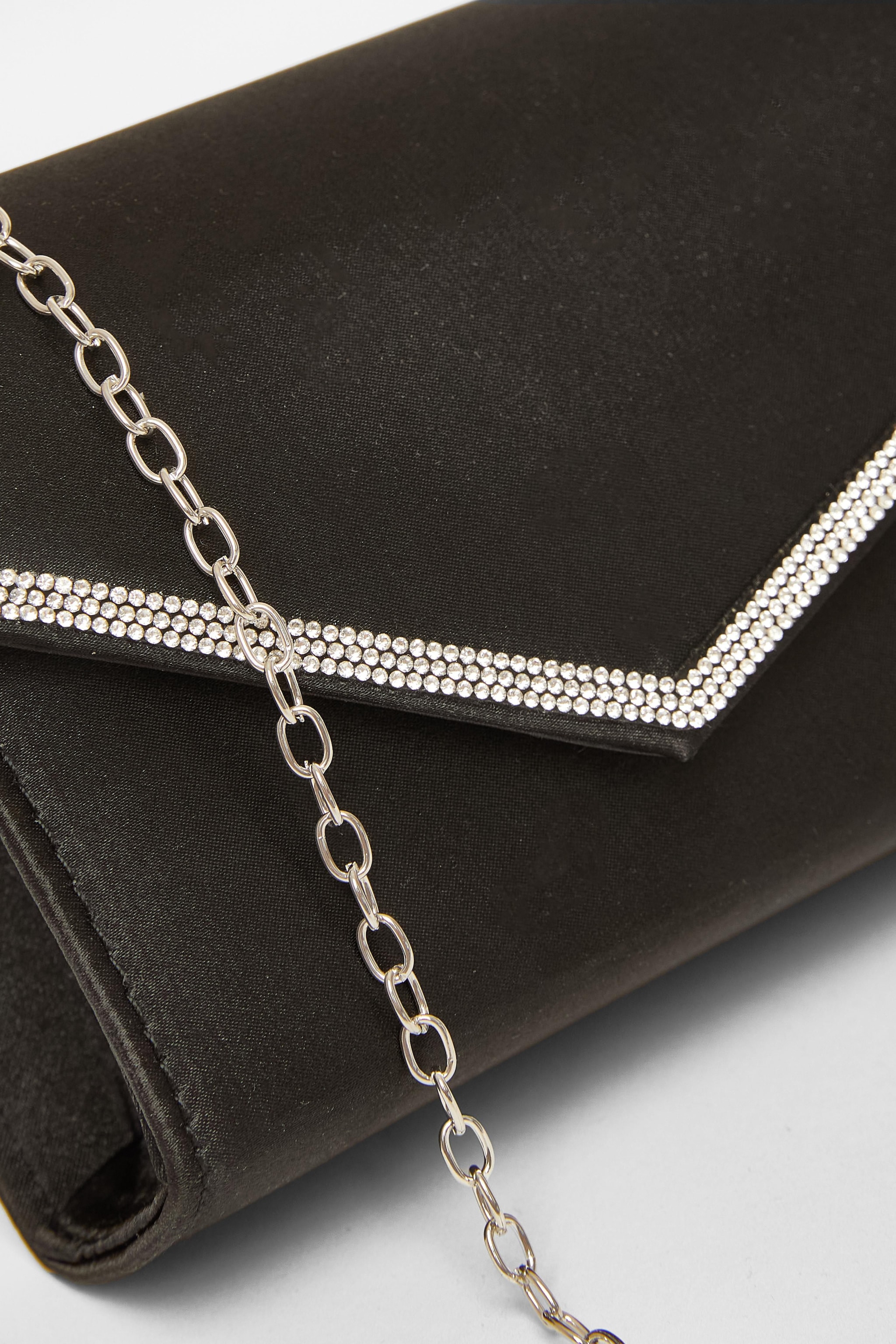 Quiz Black Diamante Clutch image 5