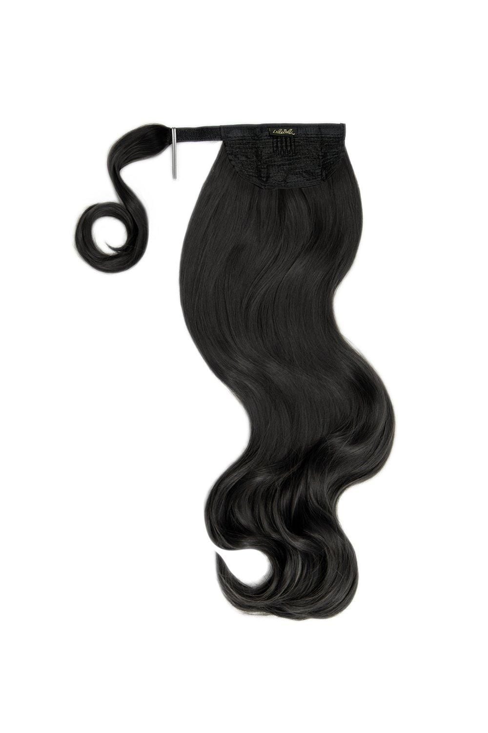 Lullabellz Grande 26" Blow Dry Wraparound Pony Natural Black image 1