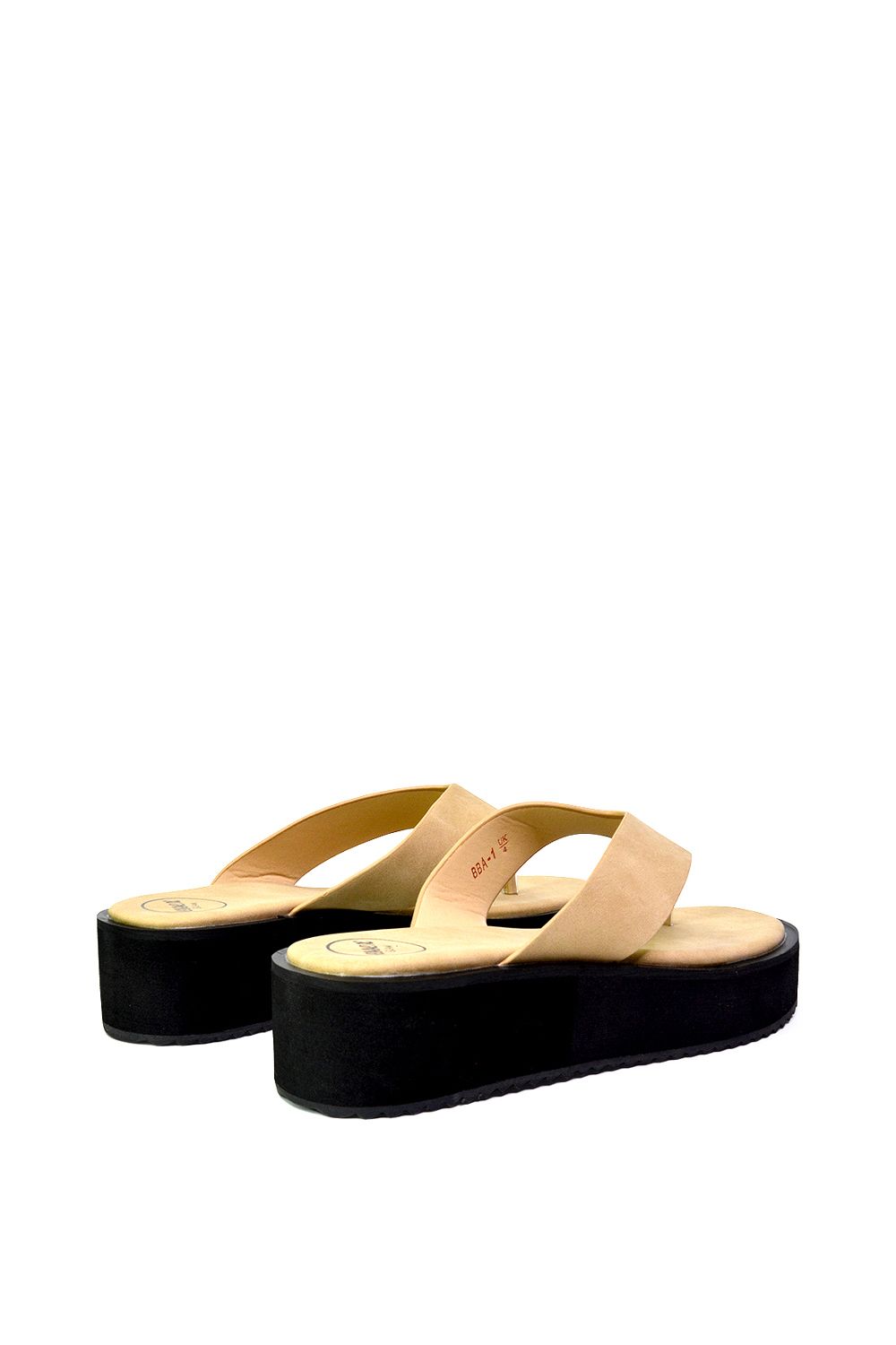XY London 'Tammi' Thong Strap Flatform Flip Flop Sandal Slides image 3