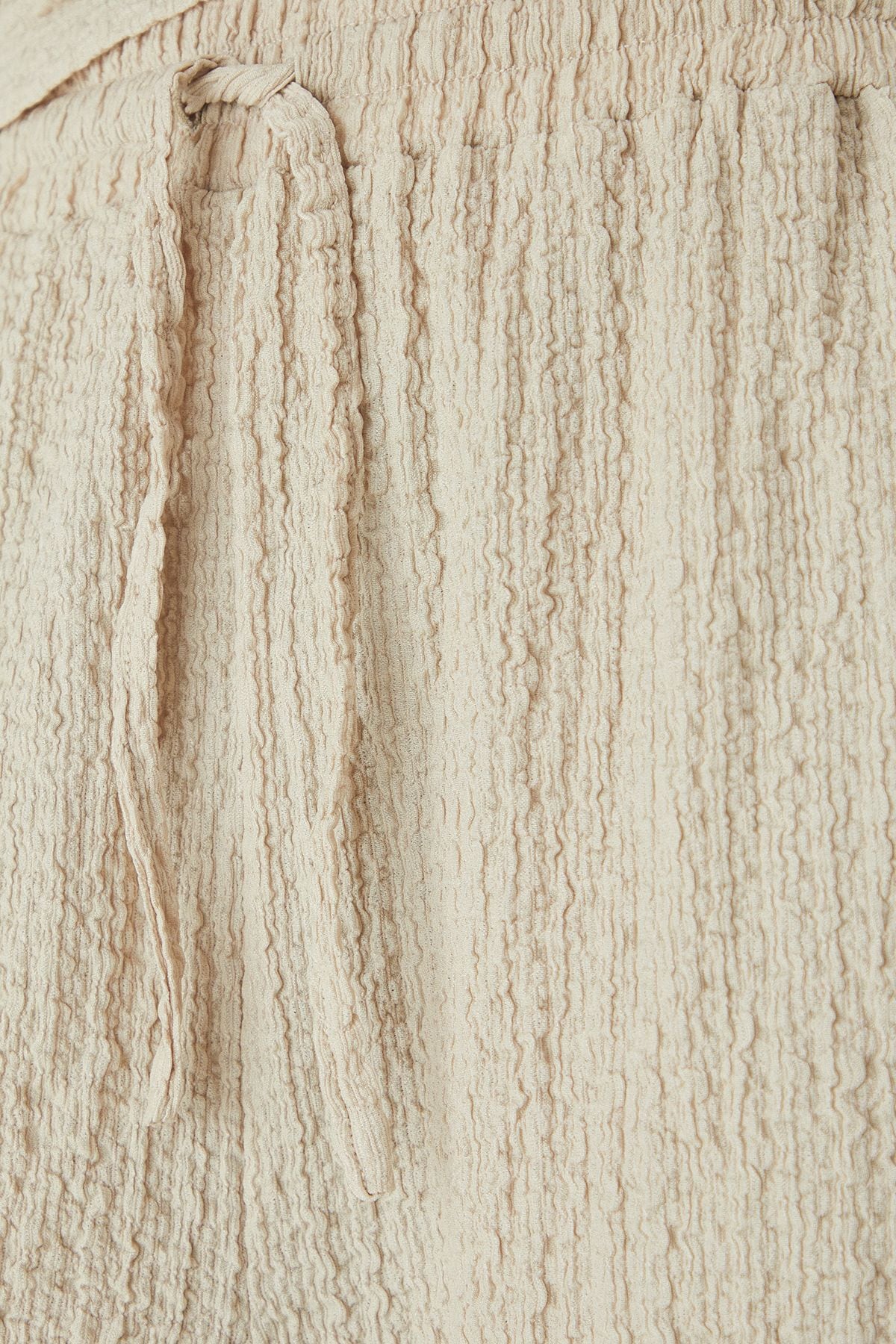 MissPap Crinkle Textured Wide Leg Trousers Stone image 5