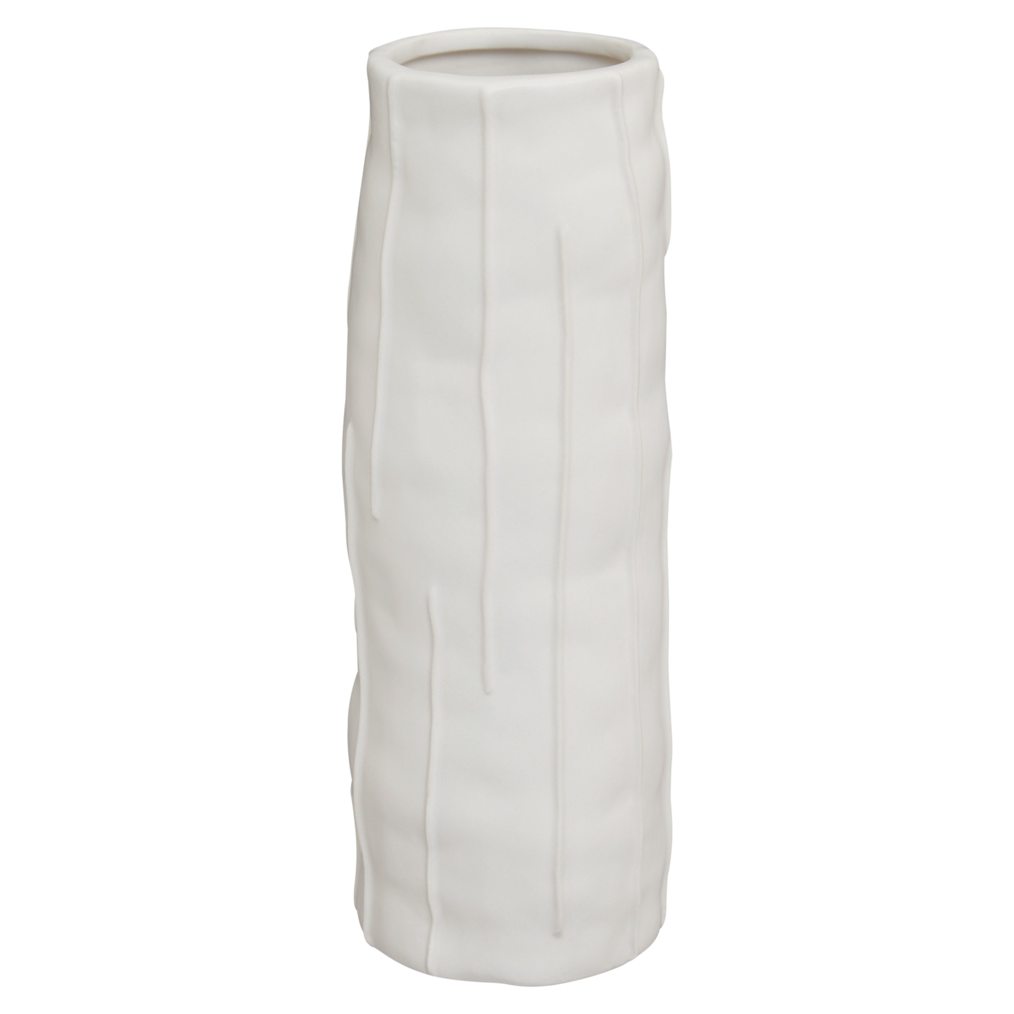 Orsina Traditional Stoneware White Large Vase, Versatile Flower Vase, Compact And Lightweight Vase For Flowers image 2