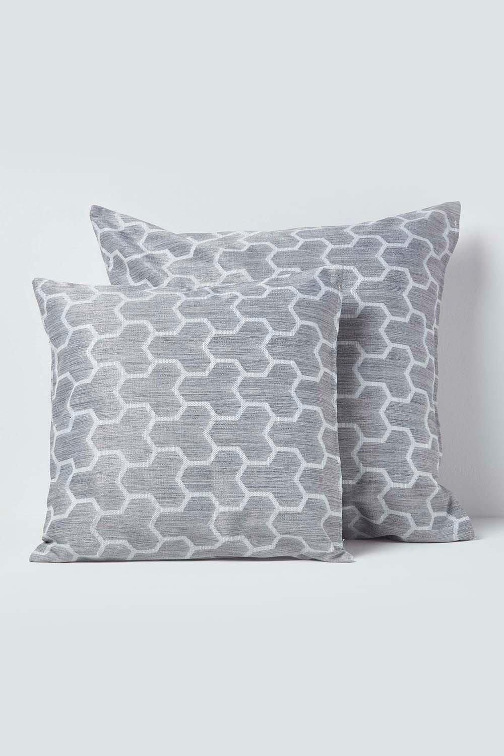Homescapes Geometric Jacquard Cushion Cover image 5