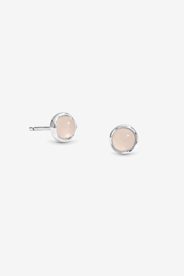 Simply Silver Sterling Silver 925 Polished Rose Stud Earrings