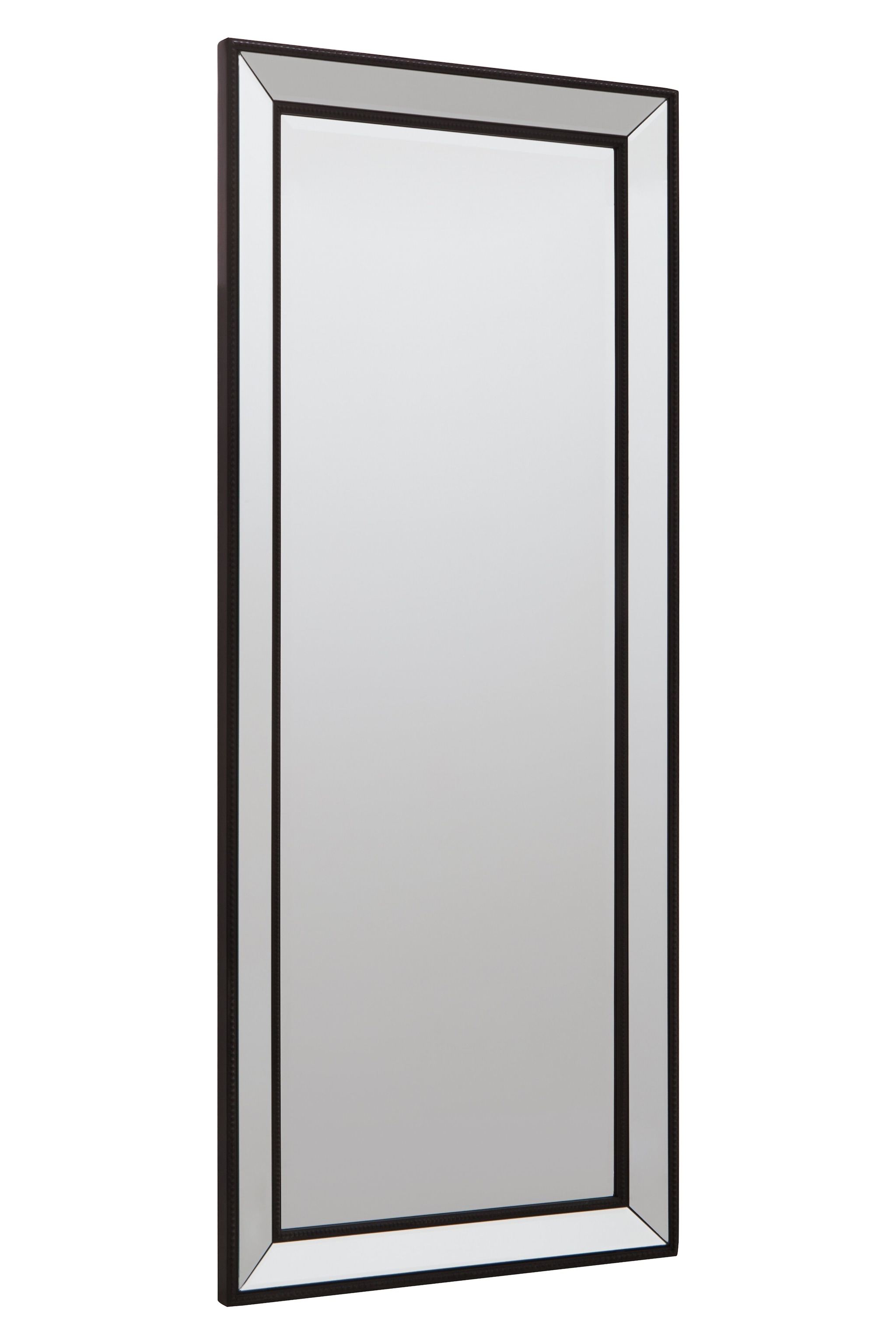 Orsina Champagne Rectangle Wall Mirror, Wooden Frame Mirror With Sleek Finish, Small Mirror For Dressing Area image 2