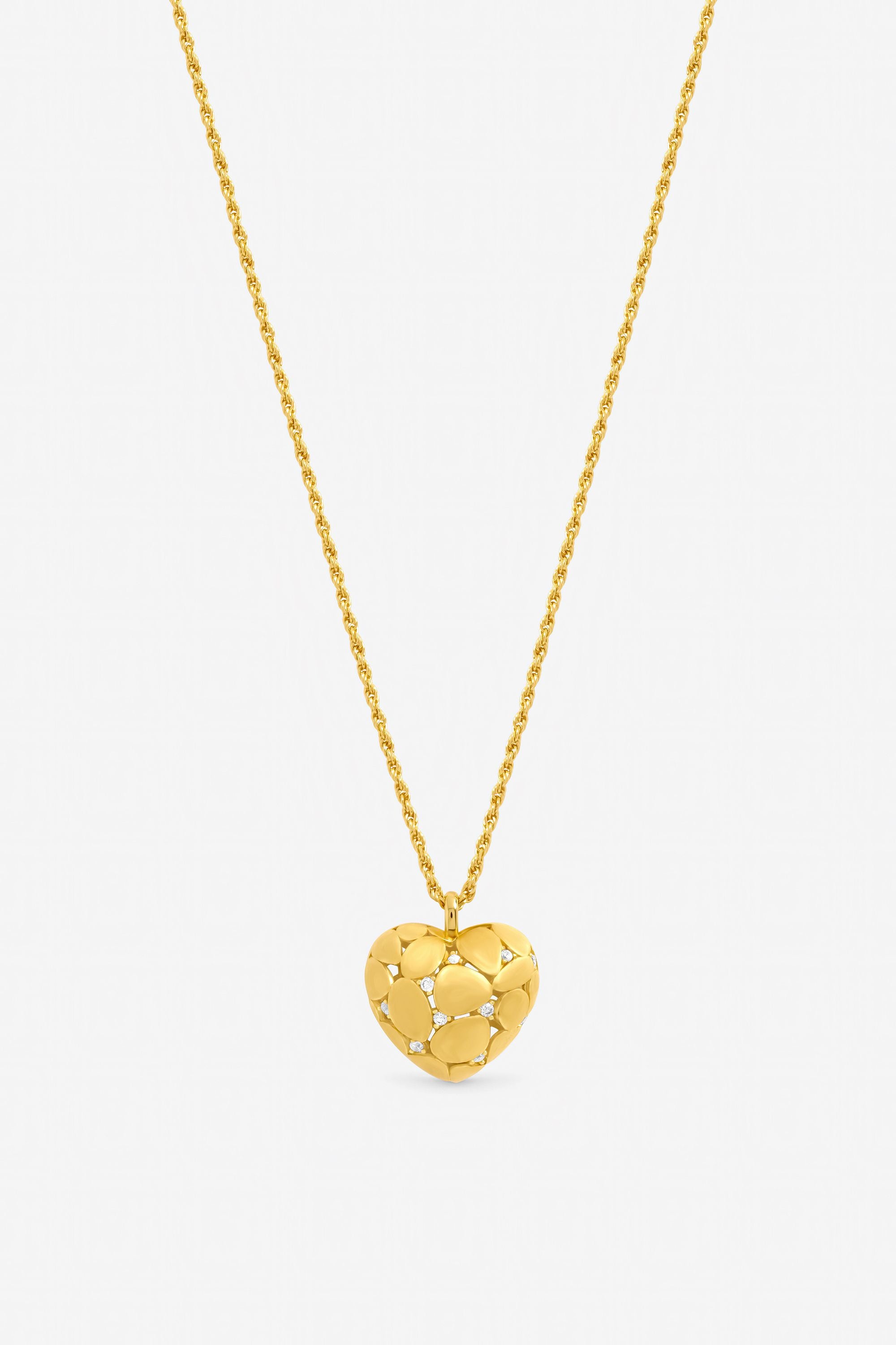 Jon Richard Gold Plated Satin Heart Pendant