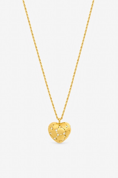 Jon Richard Gold Plated Satin Heart Pendant