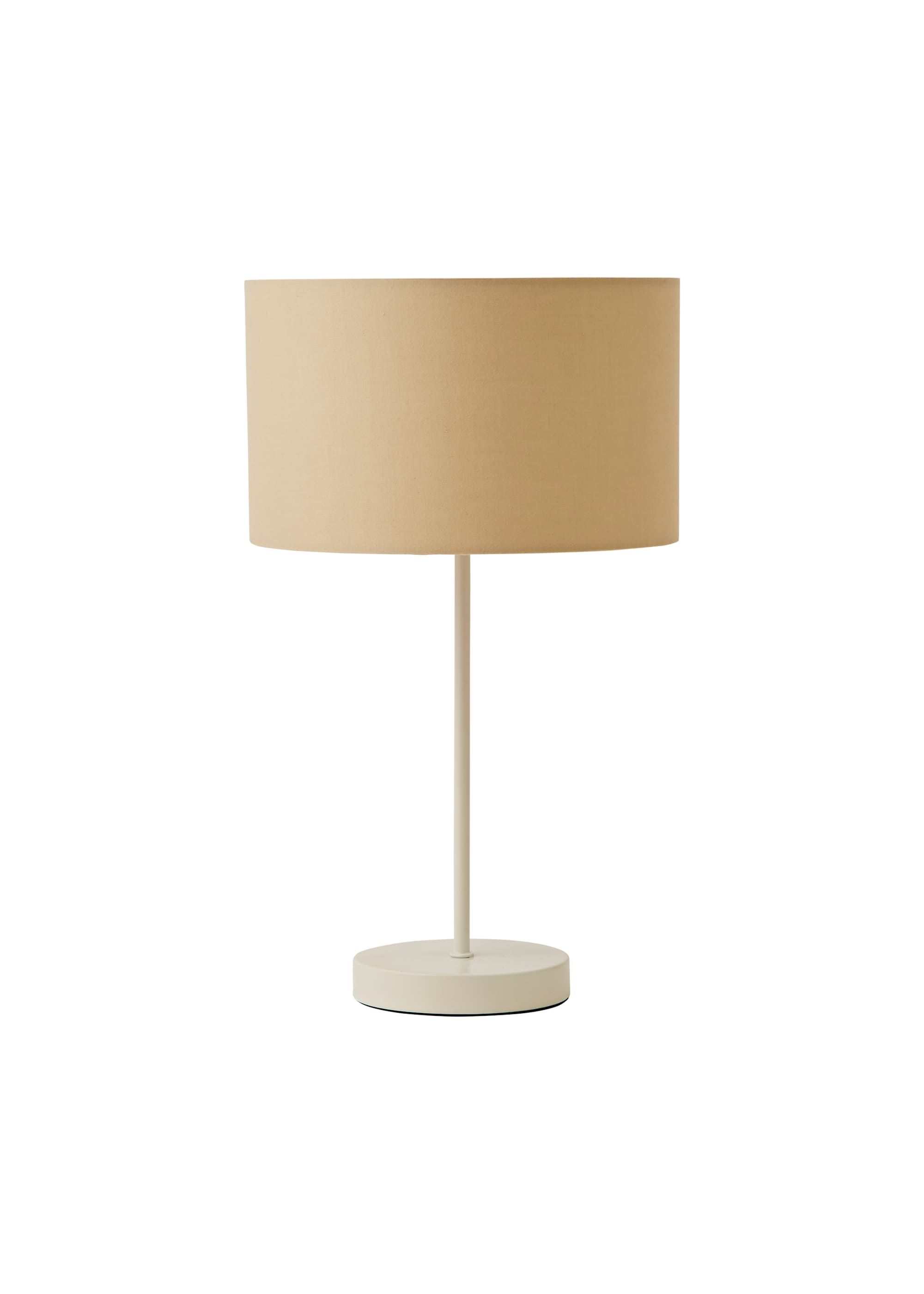 ValueLights Charlie White Metal Single Stem Table Lamp with Fabric Drum Lamp Shade image 7