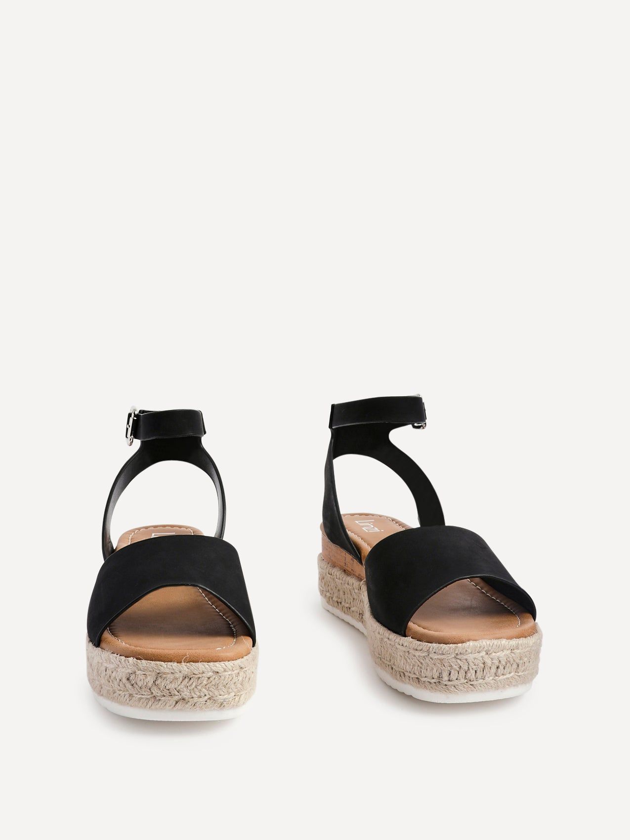 Linzi Paradise Black Nubuck Espadrille Flatform Sandals image 3