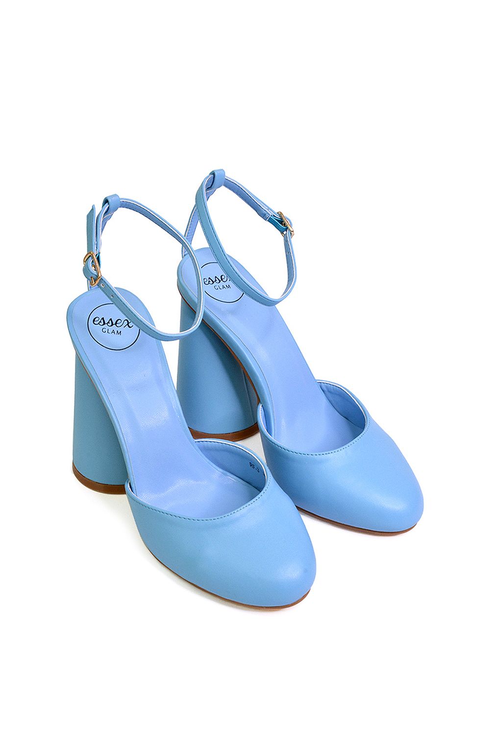 XY London 'Ekin' Ankle Strap Statement Cylinder Block Heel image 4