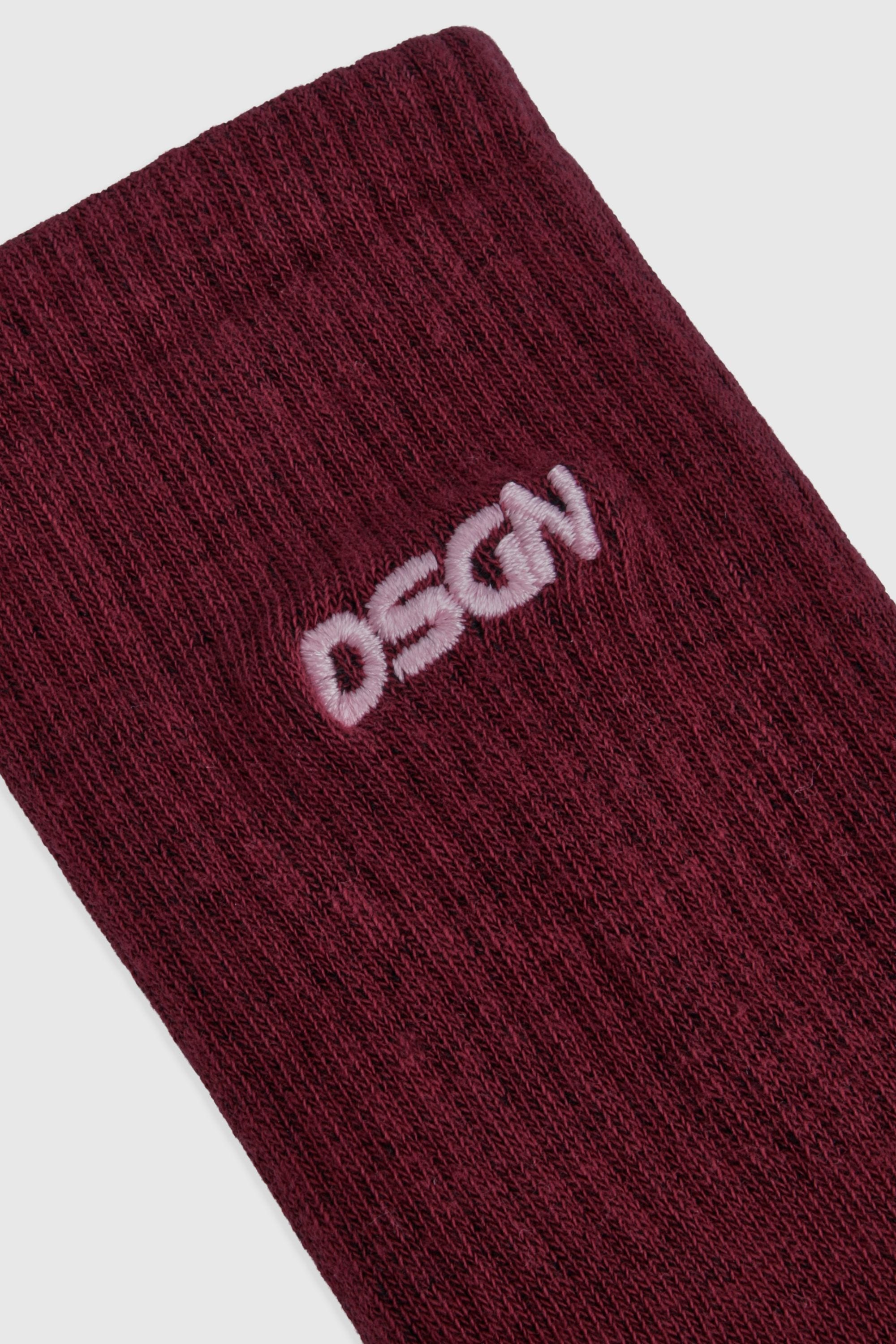 DSGN Studio DSGN Studio Sports Socks Burgundy image 3