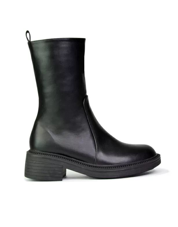 XY London 'Senna' Calf High Cleated Sole Boots image 1